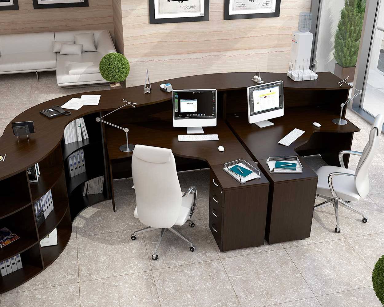 Отдел нестандартных. Рабочее место секретаря. Современная офисная мебель. Рабочий кабинет мебель. Офисная мебель в интерьере.